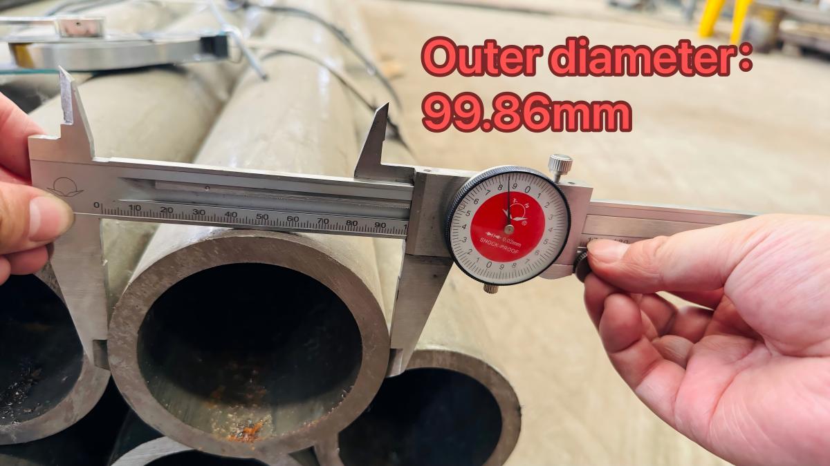 DIN 2391 St52 BK Cold Drawn Seamless Precision Steel Tube Outer Diameter Inspection (2)