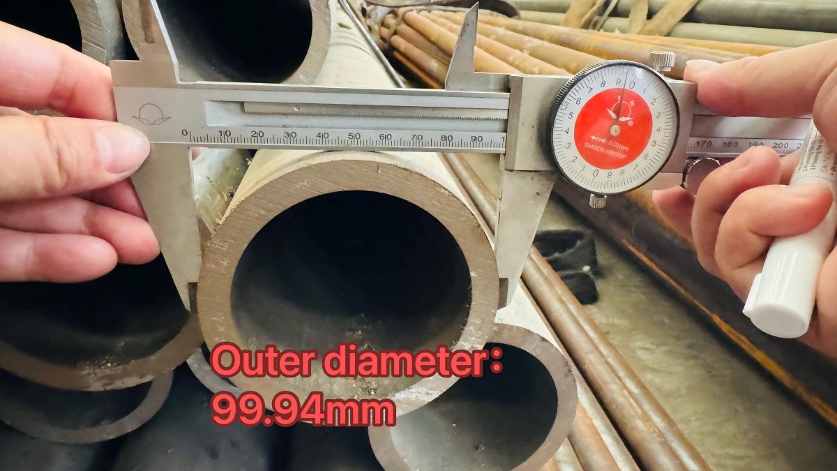 DIN 2391 St52 BK Cold Drawn Seamless Precision Steel Tube Outer Diameter Inspection (3)